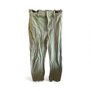 Art Class Sage Cargo Pants Girls Size 8 100% Cotton Adjustable Waist Casual Pant